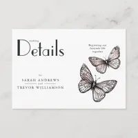 Rustic Butterflies Sketch Blush  Enclosure Card