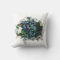 *~* Artsy Tuscan Grapes Vineyard Wine Creative  Throw Pillow