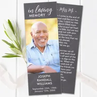 Rustic Memorial Poem Sympathy Prayer Funeral Bookmarks