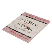 Elegant 37th Alabaster Wedding Anniversary Ceramic Tile