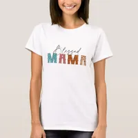 Retro Blessed Mama - Thanksgiving T-Shirt