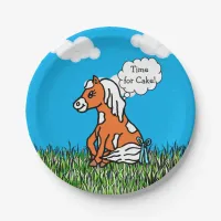 Farm Animals Pony Baby Shower Its a Boy Paper Plates