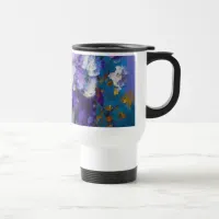 Pretty Vintage Purple Flowers Travel Mug