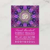 Modern Tribal OM Energy Pink Big Business Card