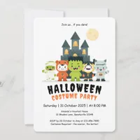 Cute Monsters Costume Halloween Party Invitation