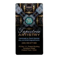 Fractal Tapestry Art w/ Logo Business Label