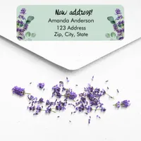 Lavender sage green moved new return address label