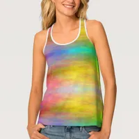 Colorful Abstract Clouds Tank Top