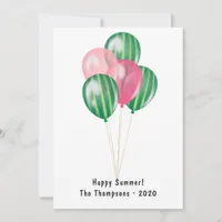 Summer Watermelons Family Photo Collage Greeting Holiday Card