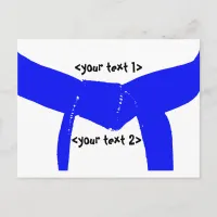 Martial Arts Light Blue Belt Postcard