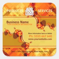 Orange Country Square w/ Logo Business Sticker