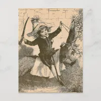 Playing Pony Games Postcard