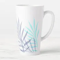 Coastal Tropical botanical leaf Latte Mug