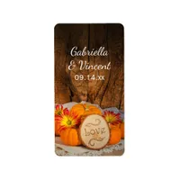 Rustic Pumpkins Fall Barn Wedding Favor Tags