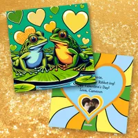 Personalized Valentine's Day | Frog Themed Holiday Card