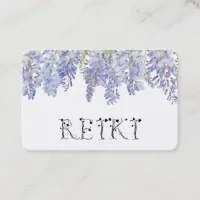 *~* Floral Ivy Wisteria Flower Watercolor REIKI Business Card