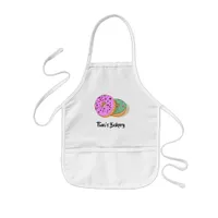 Donuts pink mint green bakery kids' apron