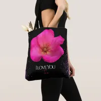 Felt Pen Pink Rose - Personalized Trendy  Tote Bag