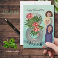 March 8th International Women's Day Holiday Card