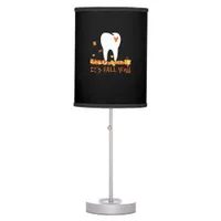 Cute Fall Dental Tooth And Leaves It’s Fall Y’all Table Lamp