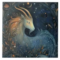 Capricorn Goat Zodiac Astrology Mystical Birthday Ceramic Tile