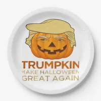 Trumpkin Halloween Funny Classic Paper Plates