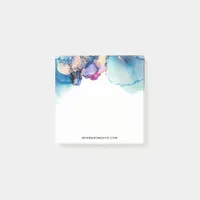 *~*  AP29 Yummy Abstract Teal Turquoise Gold  Bold Post-it Notes