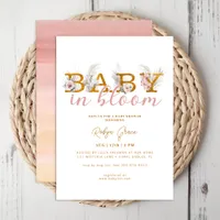 Boho Baby in Bloom Pampas Shower Invitation