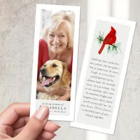 In Loving Memory Photo Cardinal Funeral Bookmarks