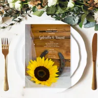 Sunflower and Horseshoe Country Rehearsal Dinner Invitation