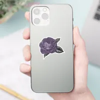 Vintage Gothic Purple Rose Sticker
