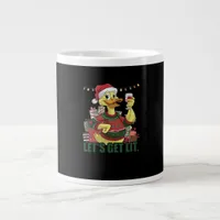 Christmas Duck, Let's Get Lit  Giant Coffee Mug