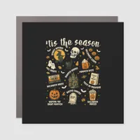 Tis Season Santa Hat Retro Vintage  Car Magnet