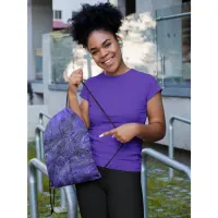 Purple-blue marble drawstring bag