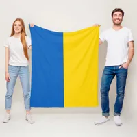 Ukraine Flag Blue Yellow Gold Patriotic Ukrainian  Fleece Blanket