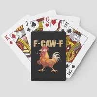 Funny F-Caw-F Crow Humor Gothic Poker Cards