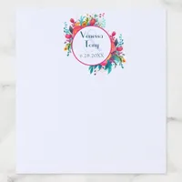 Pink and Orange Wedding Floral Envelope Liner