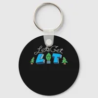 Let's Get Lit Christmas Classic Keychain