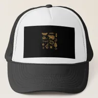 Frog Mushroom Moth Vintage Lover Goblincore Aesthe Trucker Hat
