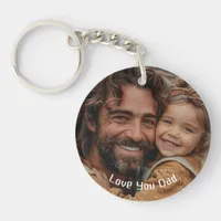 Personalized Photo and Text - Father's Day Keychain