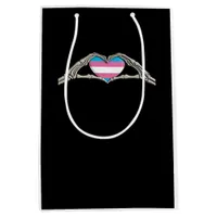 Bone Hands Heart Transgender Goth Minimal Style Medium Gift Bag
