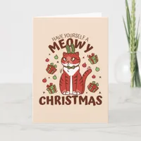 Meowy Christmas and a Happy New Year Holiday Card