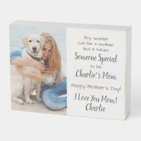 Dog Mom Custom Pet Photo Mother's Day Wooden Box S