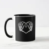 Valentines Day Gothic Heart With Skeleton Hands Va Mug