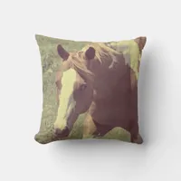 Flashy Paint Mare Throw Pillow