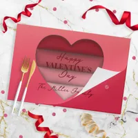 Red Heart Happy Valentine's Day Paper Placemat