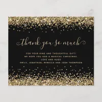 PAPER | Gold Glitter Christmas Black Thank You