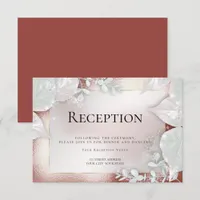 WEDDING RECEPTION | Terracotta Shimmer  Invitation