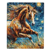 Galloping Sorrel in the Starry Night Jigsaw Puzzle