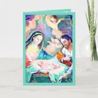 La Navidad Nativity Religious Spanish Christmas v6 Holiday Card